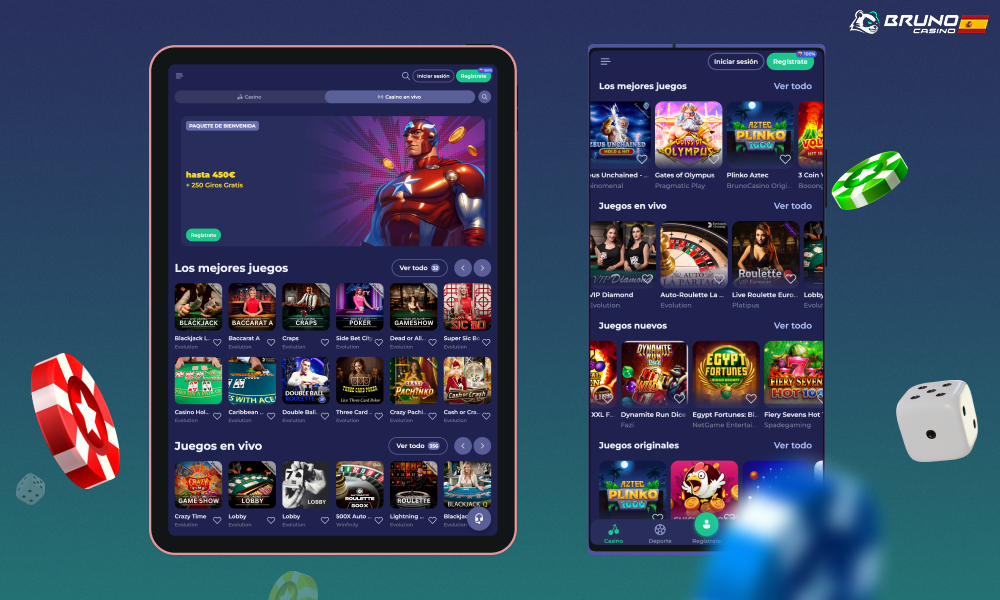 El casino móvil Bruno es una gran opción para los que quieren jugar sobre la marcha