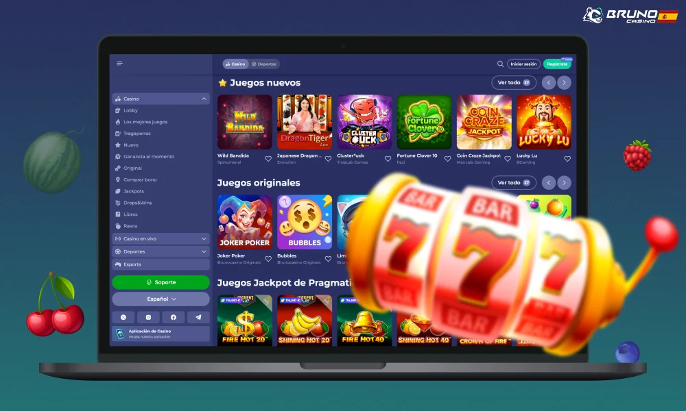 Bruno Casino ofrece a sus clientes una enorme biblioteca de tragaperras y máquinas tragaperras de proveedores de renombre